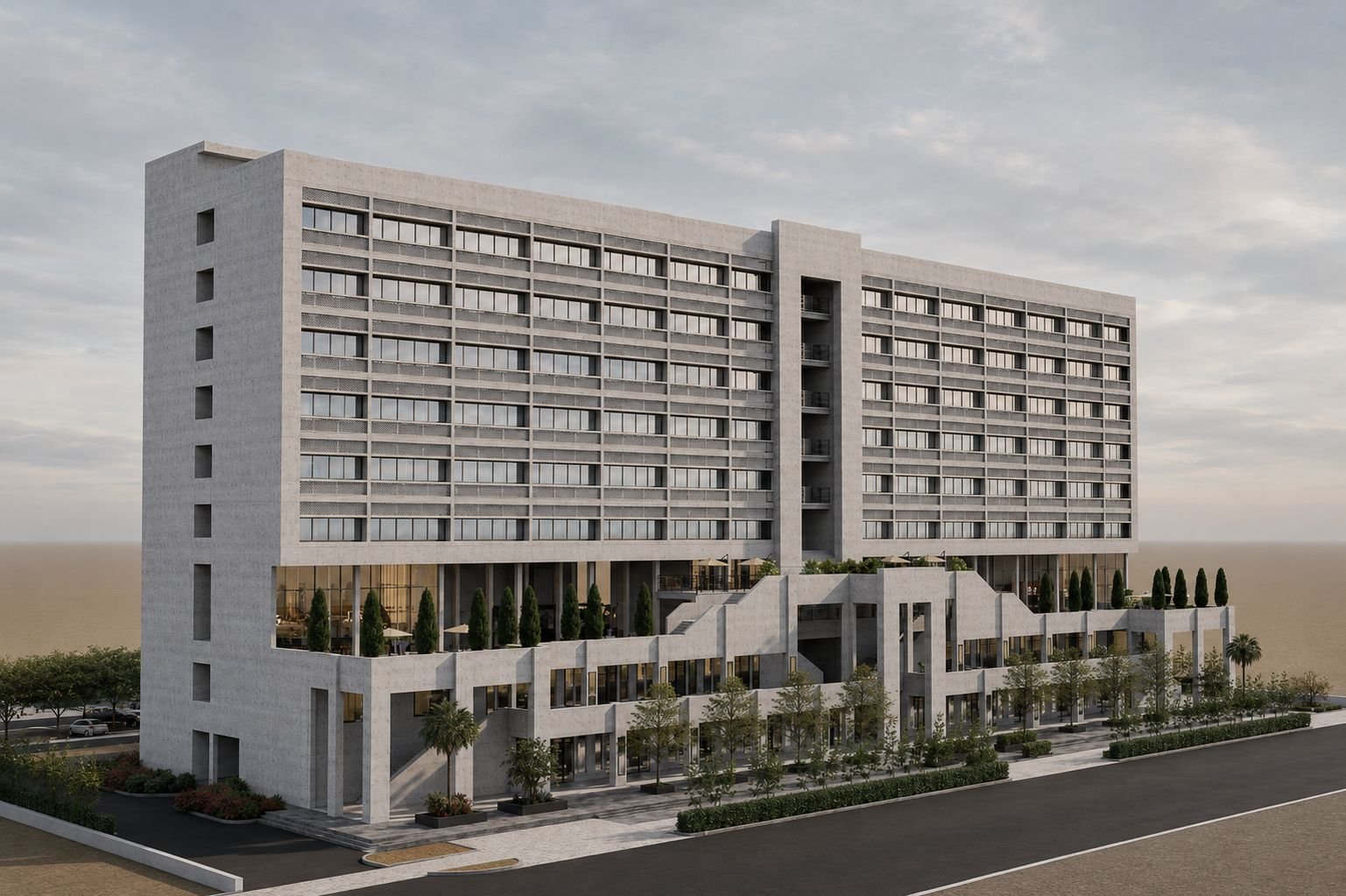 Commercial building exterior