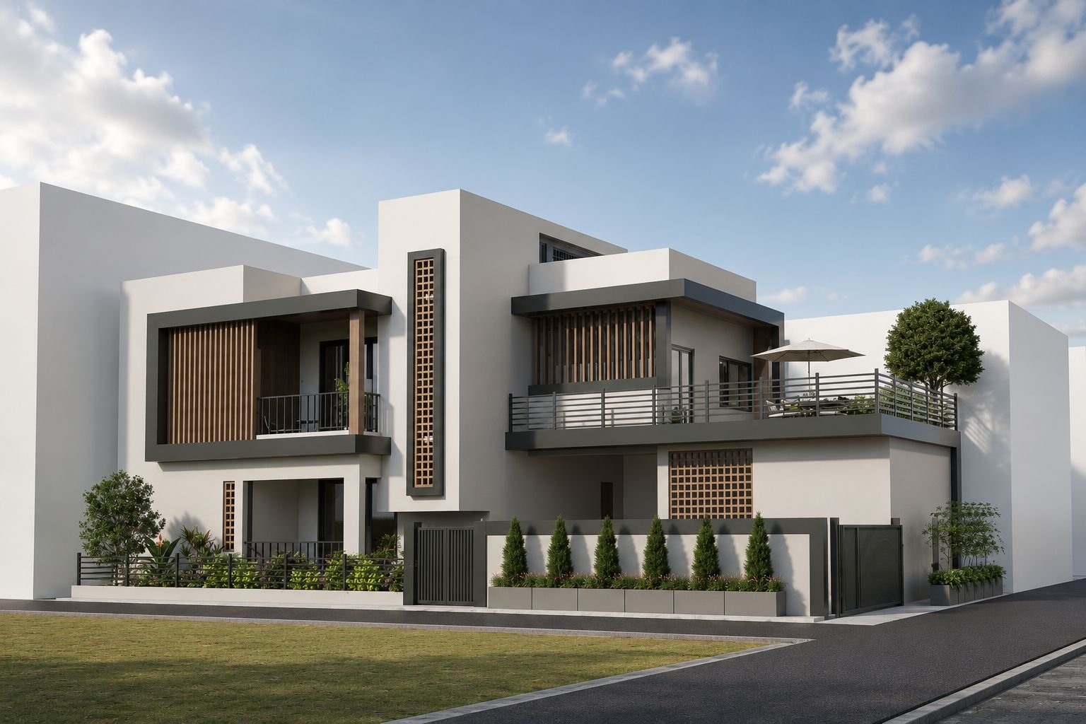 Modern villa exterior design
